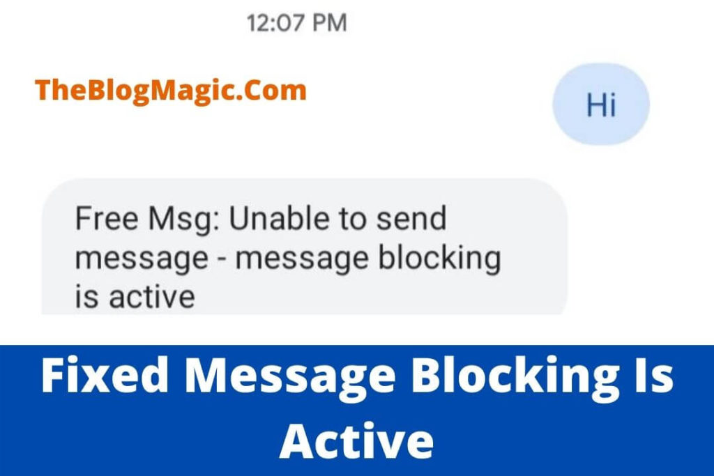 How do I Fix Unable to Send Message – Message Blocking is Active iPhone?